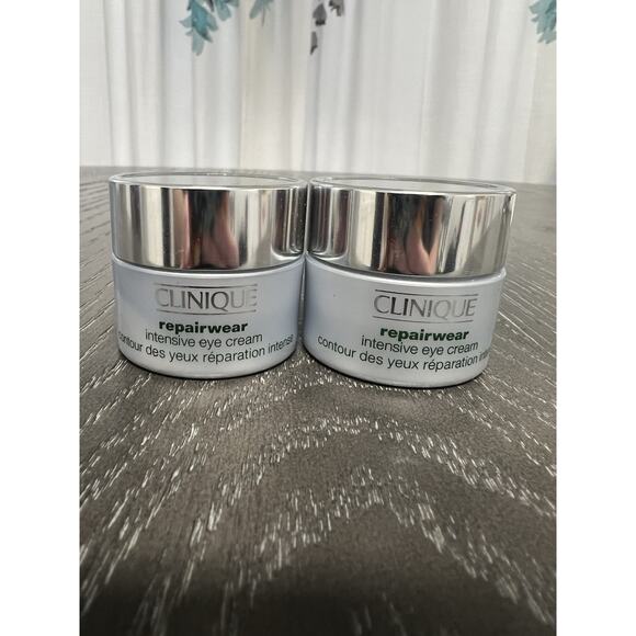 Clinique Repairwear Intensive Eye Cream .5 oz 15 ml Repair Wrinkles - Lot of 2 - Picture 1 of 5